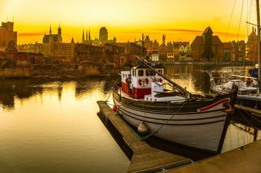 Gdansk, Polonya eski şehir.