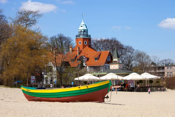 På stranden i sopot, Polen — Stockfoto