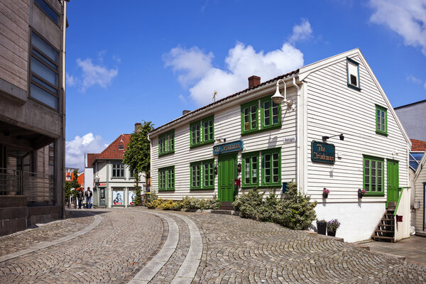 Charming street in Stavanger