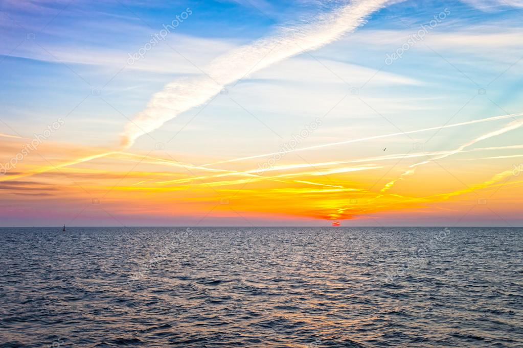 Sunrise at sea