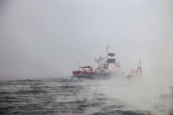 Mar en una ventisca — Foto de Stock