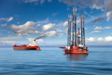 offshore sondaj petrol kulesi.