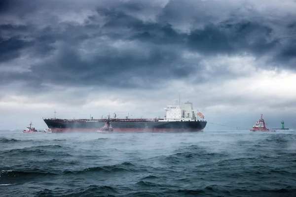 Sea in a blizzard — Stock Photo, Image