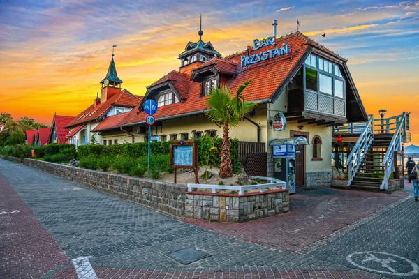 Sopot - Restaurant at sunset — Stock Photo, Image