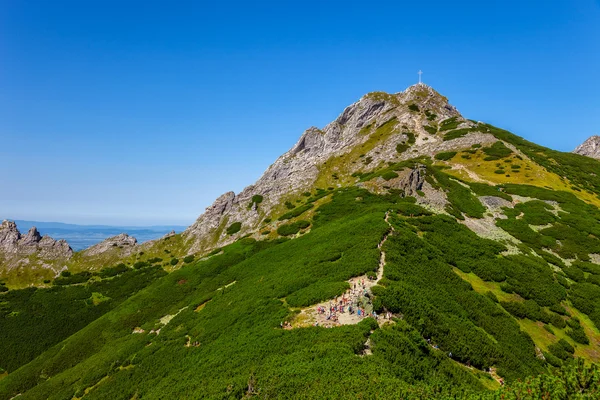 On a mountain trail — Stock Photo, Image