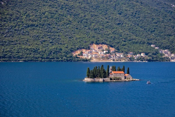 Perast 海岸小岛 — 图库照片