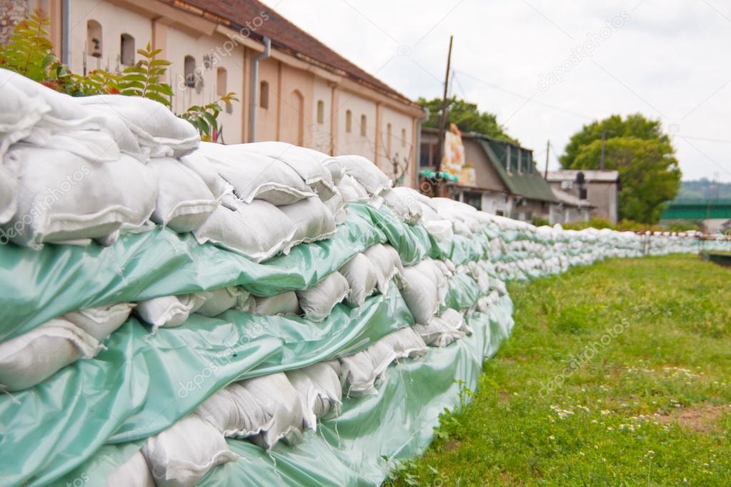 Sandbags for flood defense