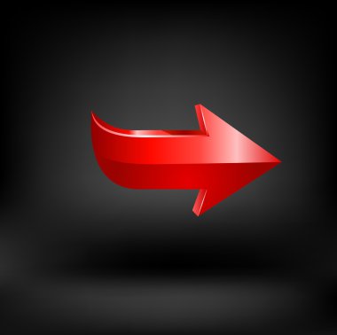 Kırmızı ok. vektör