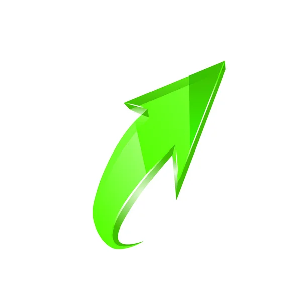 Zelená šipka. vektor — Stockový vektor