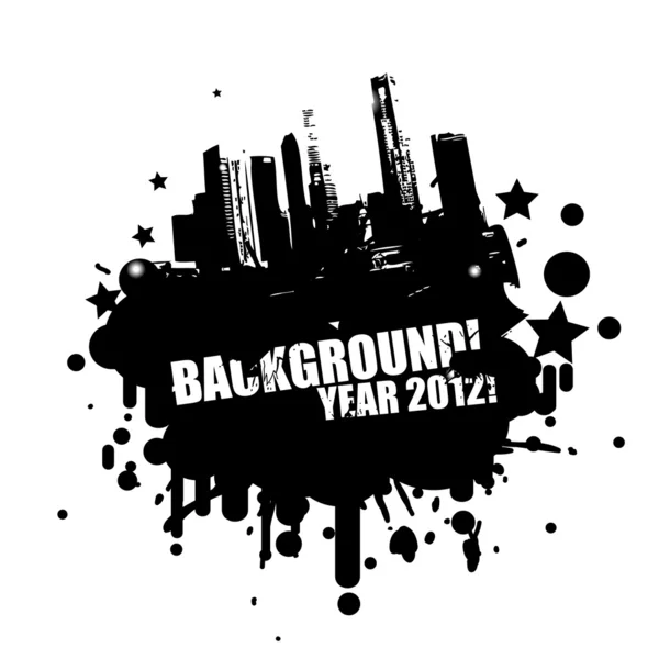 Grunge bybaggrund.Vector – Stock-vektor