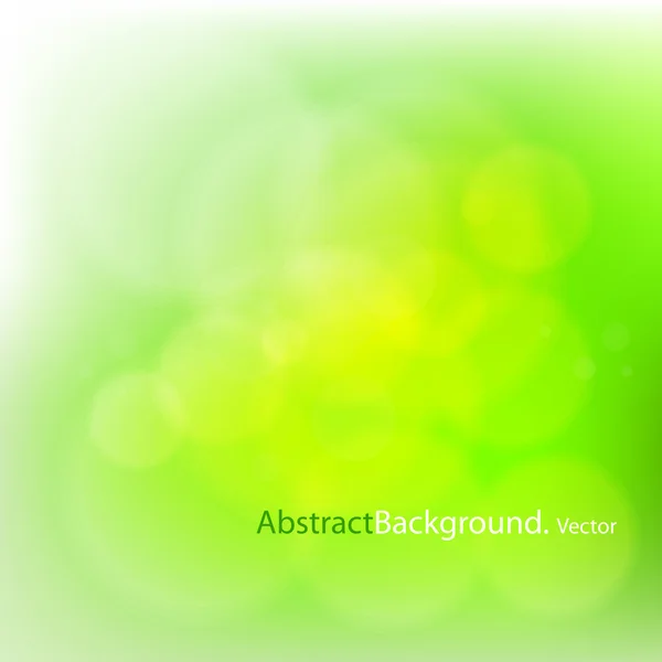 Grön bokeh abstrakt ljus bakgrund — Stock vektor