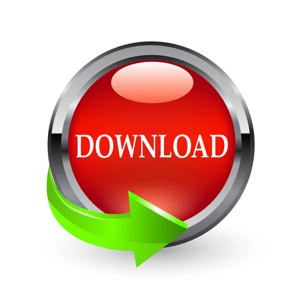 Seta vetorial Botão de download — Vetor de Stock