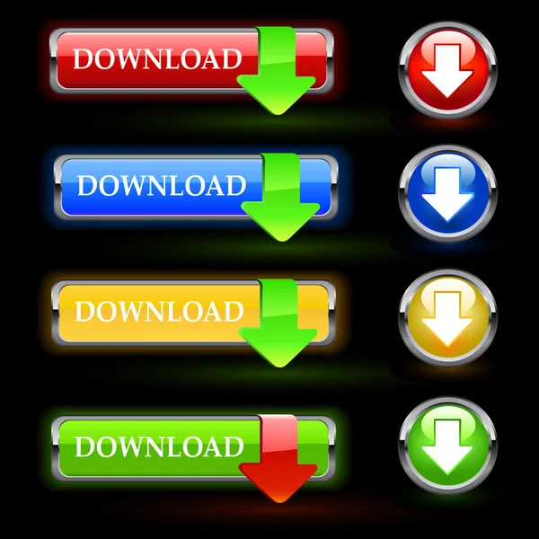 Descargar botones. Vector — Archivo Imágenes Vectoriales