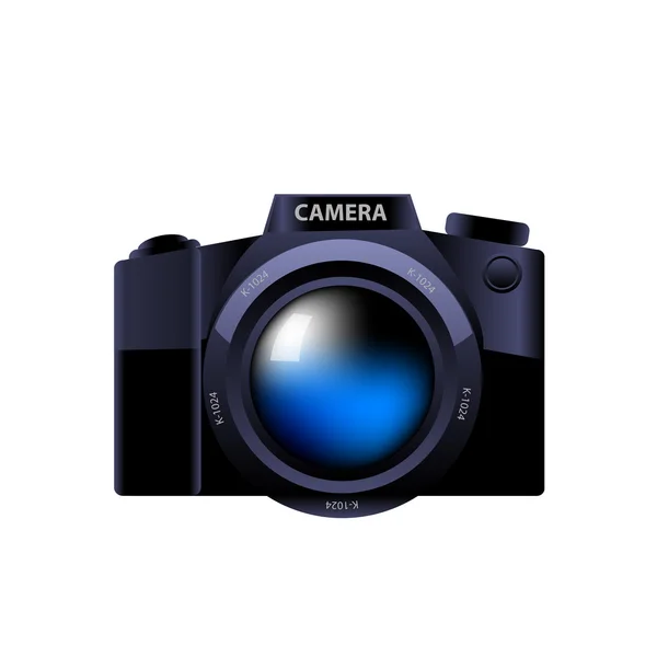 Zwarte camera — Stockvector