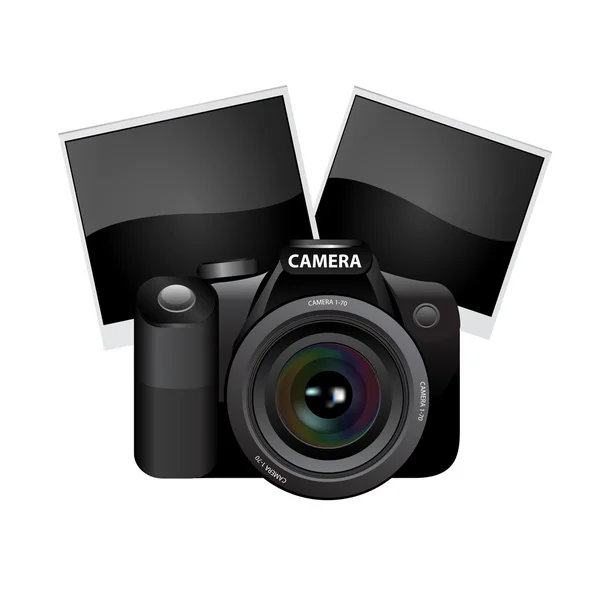 Fekete kamera — Stock Vector