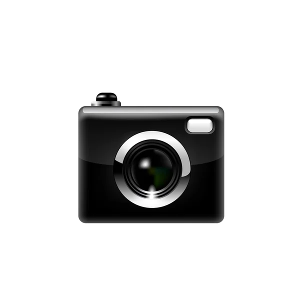 Zwarte camera — Stockvector