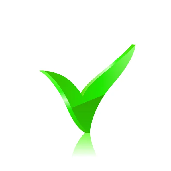 Marca de verificación verde del vector — Archivo Imágenes Vectoriales