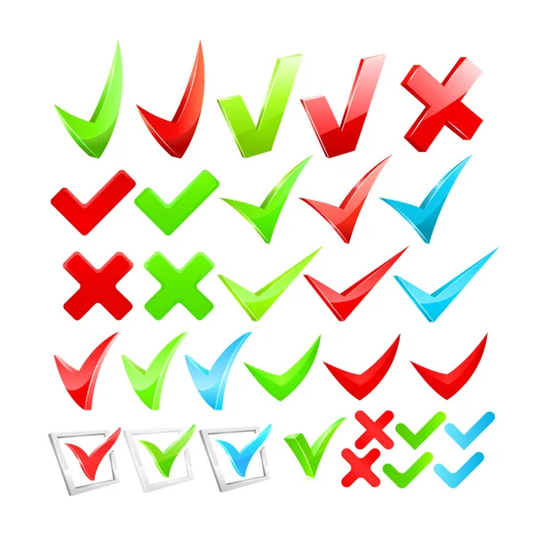 Vector checkmark set — Stock Vector