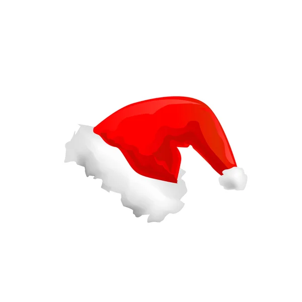 Sombrero rojo de Santa Claus — Vector de stock