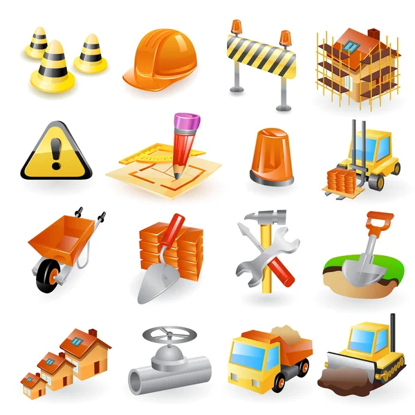 Conjunto de icono de construcción — Vector de stock