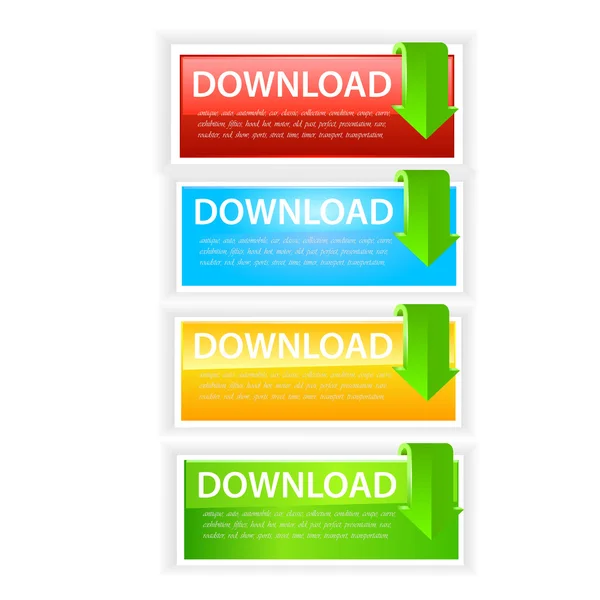 düğmeleri indir. vektör