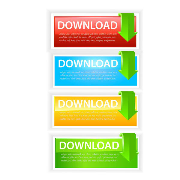 Кнопки загрузки Вектор
