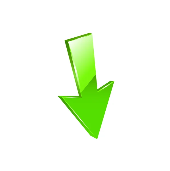 Flecha verde. Vector — Vector de stock