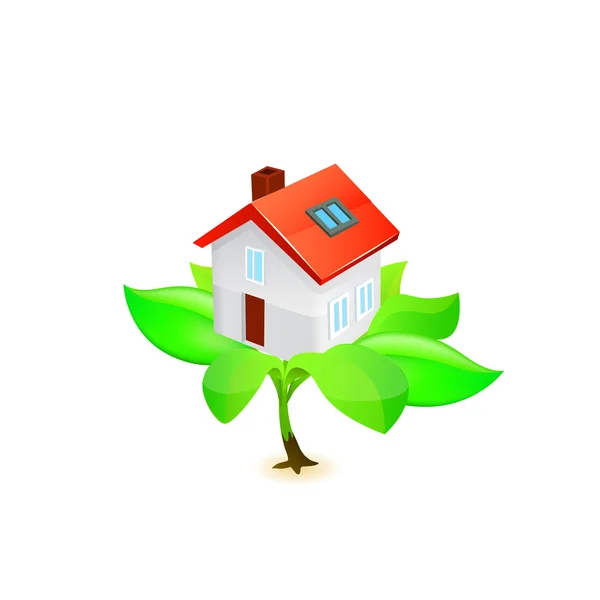 Ecological house. Vector — Stock Vector