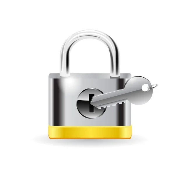 Lock with key. Vector — Stock Vector