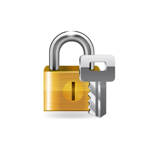 Lock with key. Vector — Stock Vector