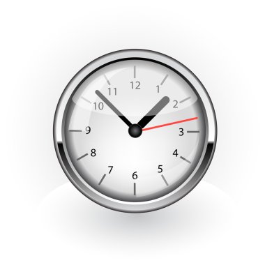 Beyaz arkaplanda saat