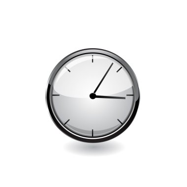 Beyaz arkaplanda saat