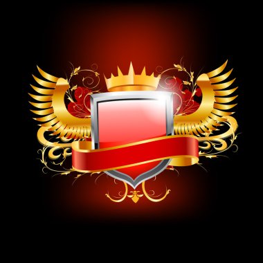 vektör süslü kalkan