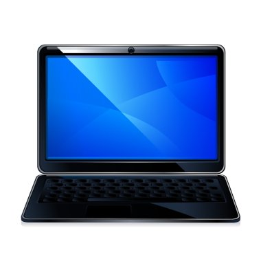 dizüstü bilgisayarın simgesini tıklatın. vektör