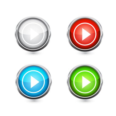 düğme kümesi oynamak. vektör