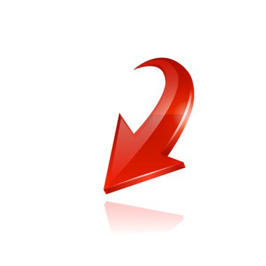 Kırmızı ok. vektör