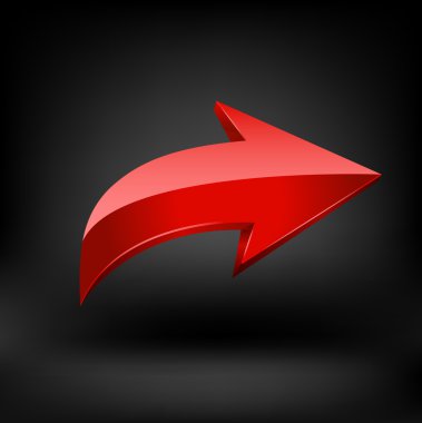 Kırmızı ok. vektör