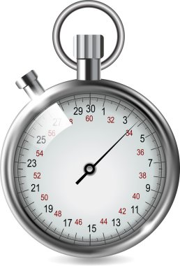 Vektör stop watch, gerçekçi illüstrasyon.