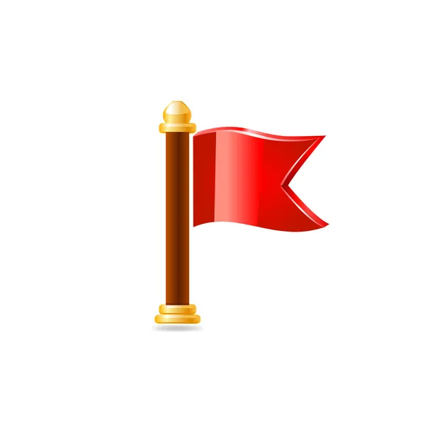 Rudá vlajka. vektor — Stockový vektor