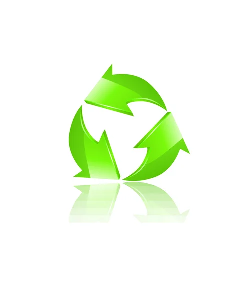 3D recycleren pictogram — Stockvector