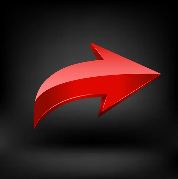 Flèche rouge. Vecteur — Image vectorielle