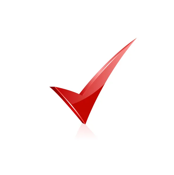 Vector red check mark. — Stock Vector