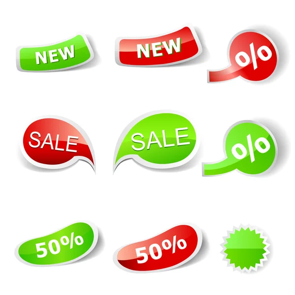 Vector sale tags — Stock Vector