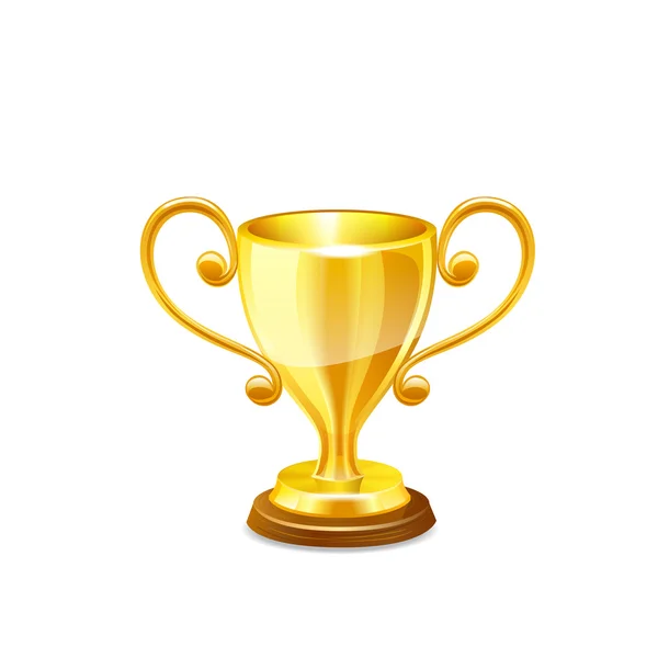 Gouden trofee cup. vector — Stockvector