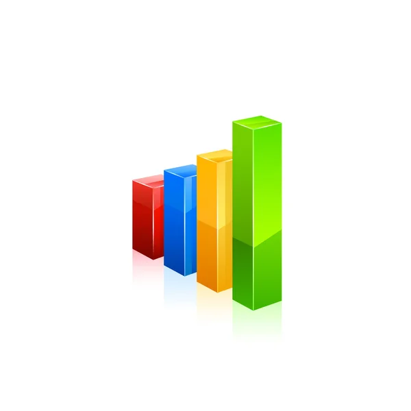 Icono gráfico de negocios. Vector — Vector de stock