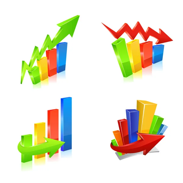 Statistiken gesetzt. Vektor — Stockvektor