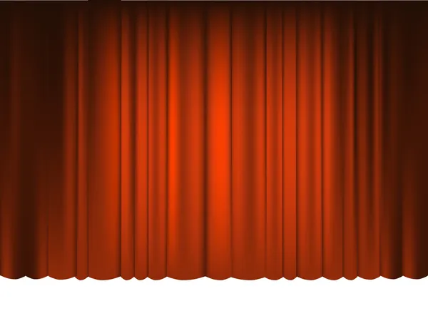 Red Draped Theater. Vector — Stock Vector