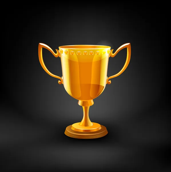 Gouden trofee cup. vector — Stockvector