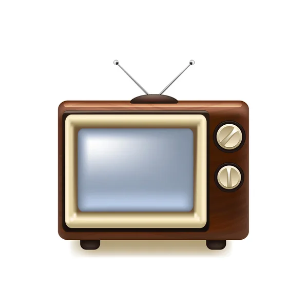 Vieille icône TV. Vecteur — Image vectorielle