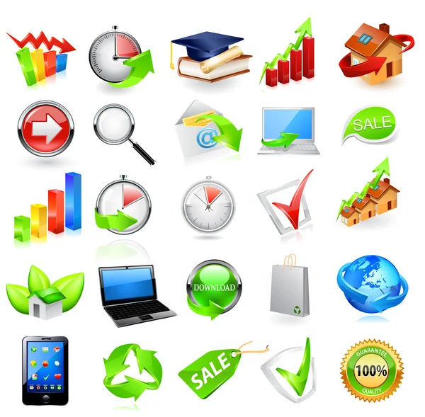 Web icon set. Vector — Stock Vector